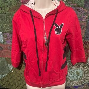 EMBROIDERED Y2K Fitted 3/4 sleeve Playboy Track Jacket